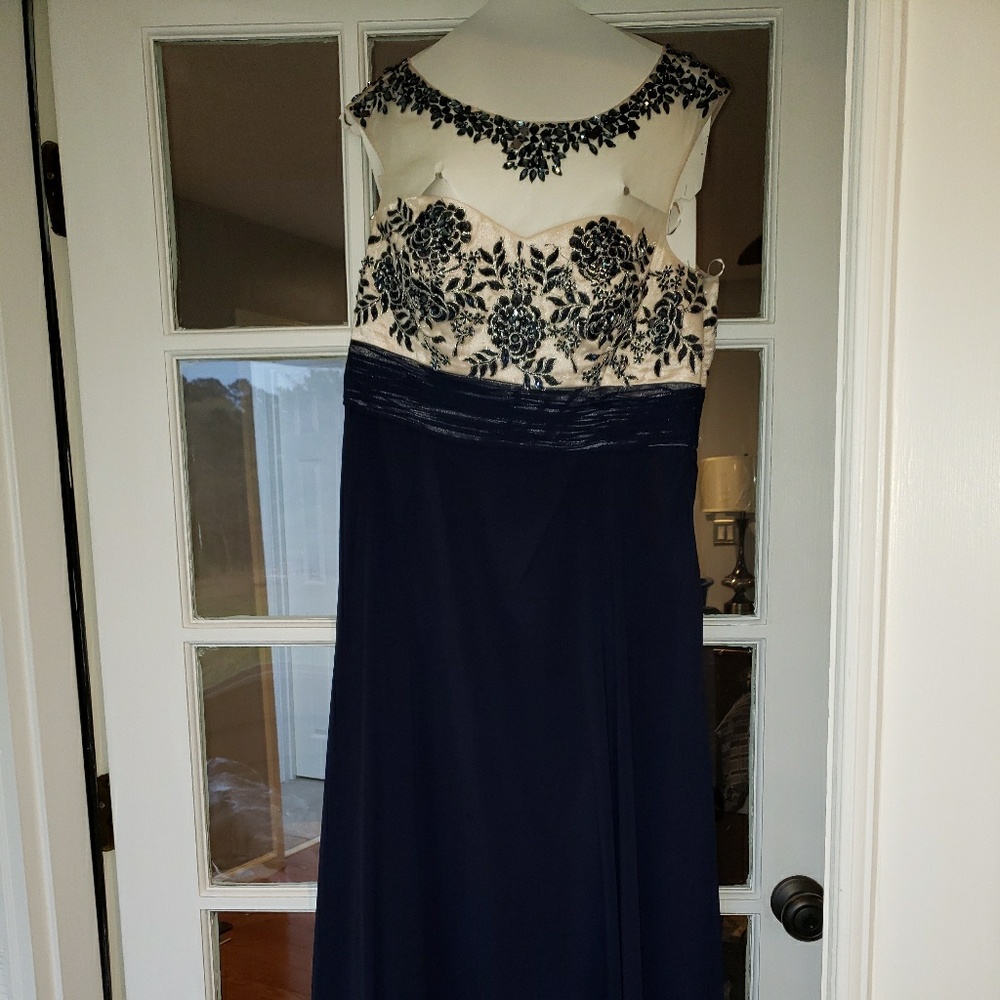 DARK NAVY -  Prom / Evening Gown - [Size 12]